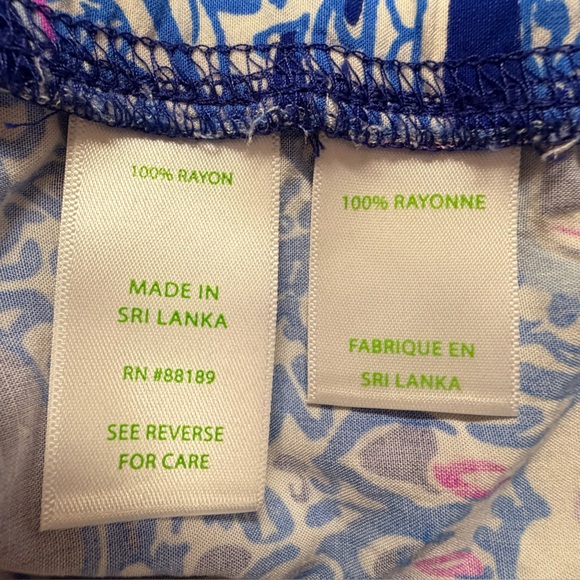 Lilly Pulitzer Blue and Pink Women’s Size Medium Pants - Picture 6 of 11